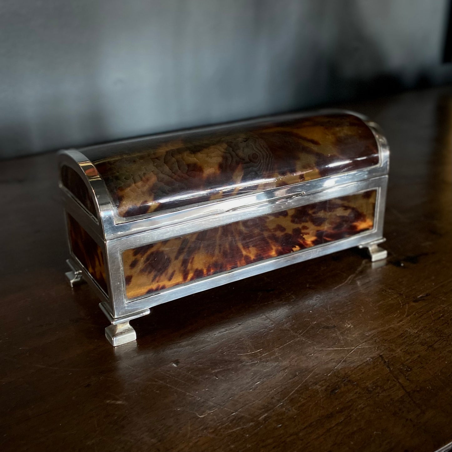 George V Tortoise Shell Jewellery Casket, by Asprey of London