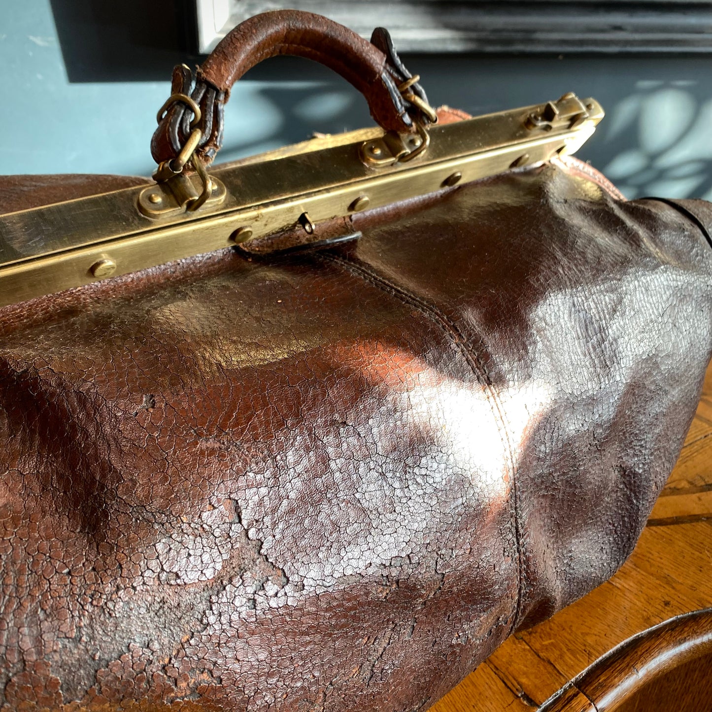 Early 20th Century Leather Gladstone Bag C.1920