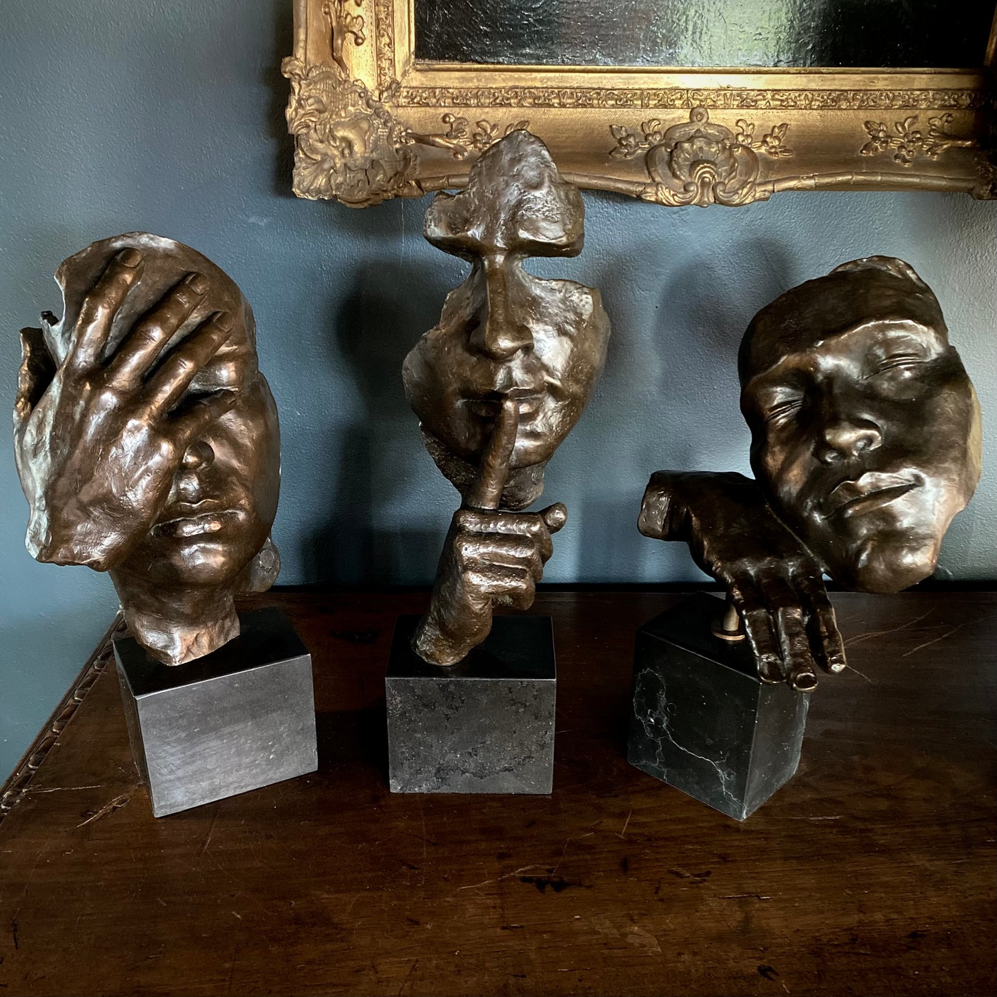 Trio of Abstract Bronzes