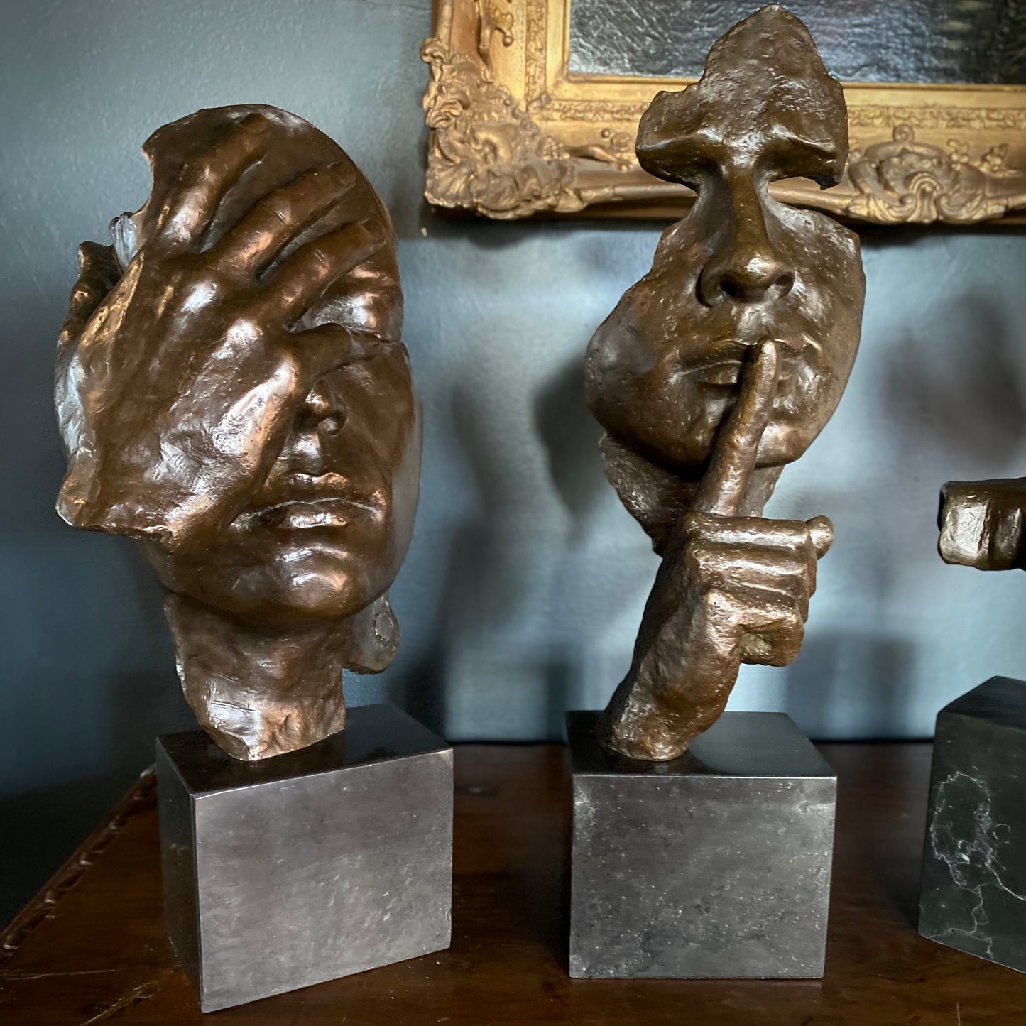 Trio of Abstract Bronzes