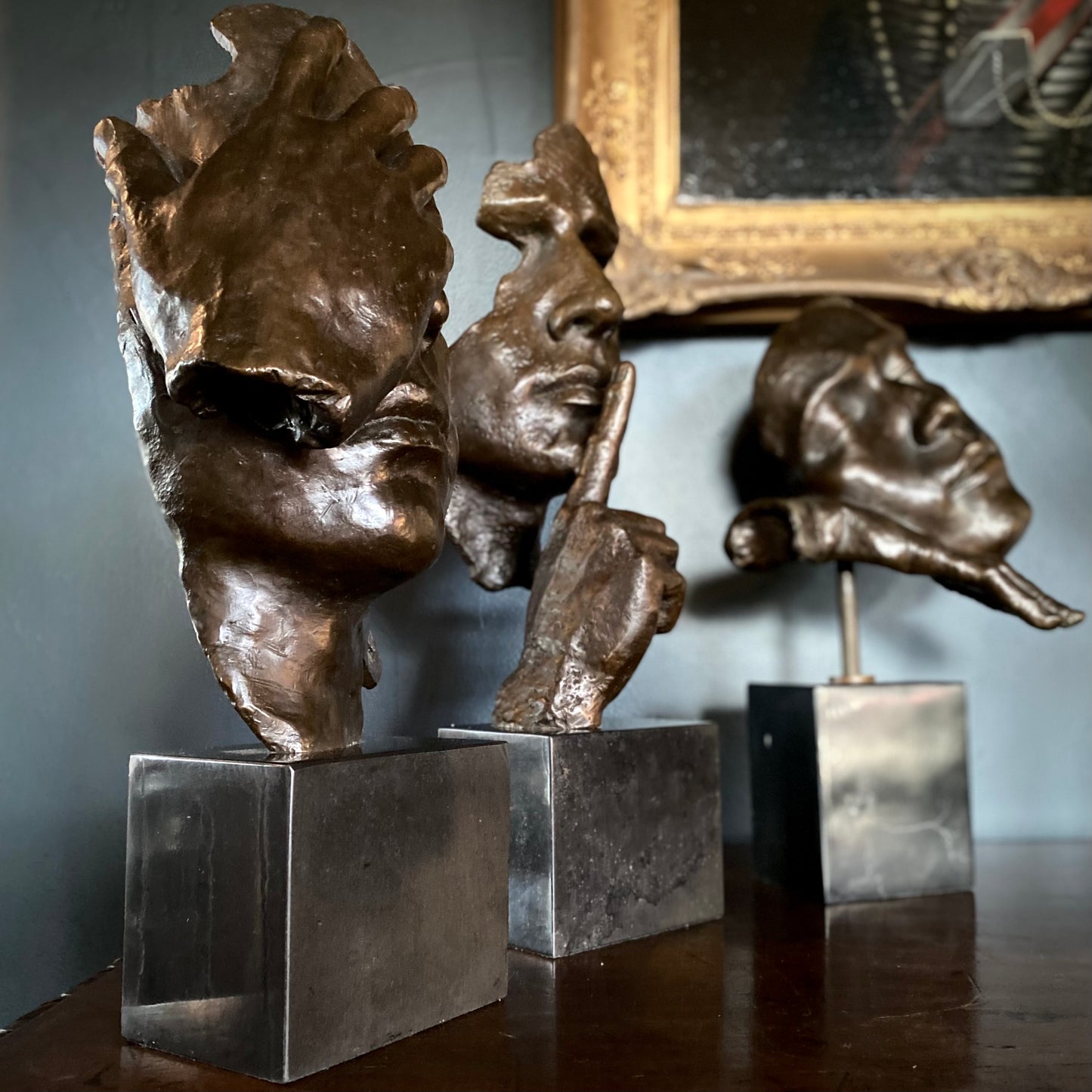 Trio of Abstract Bronzes