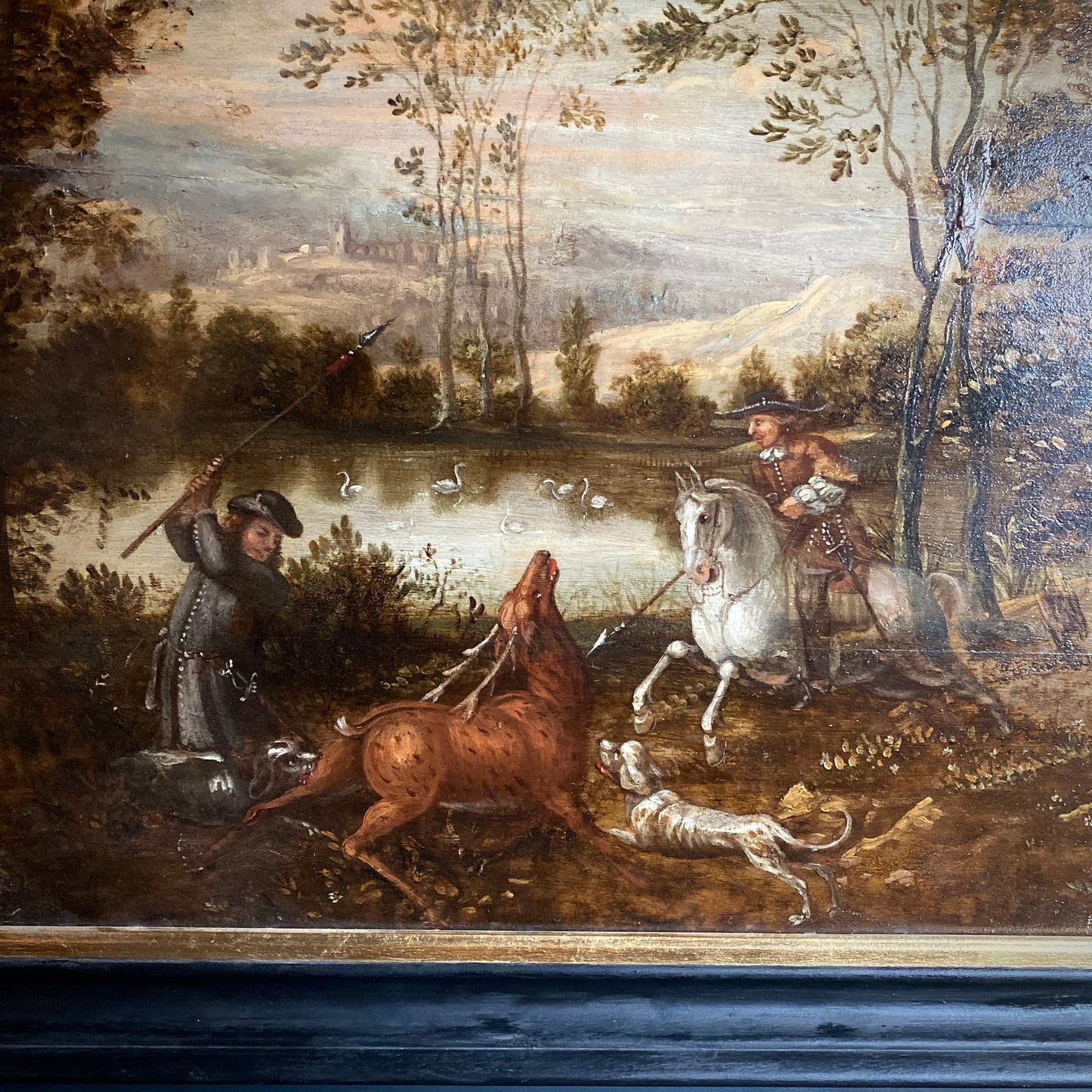 'A Stag Hunt' Circle of Jan Wyck C.1670-1710