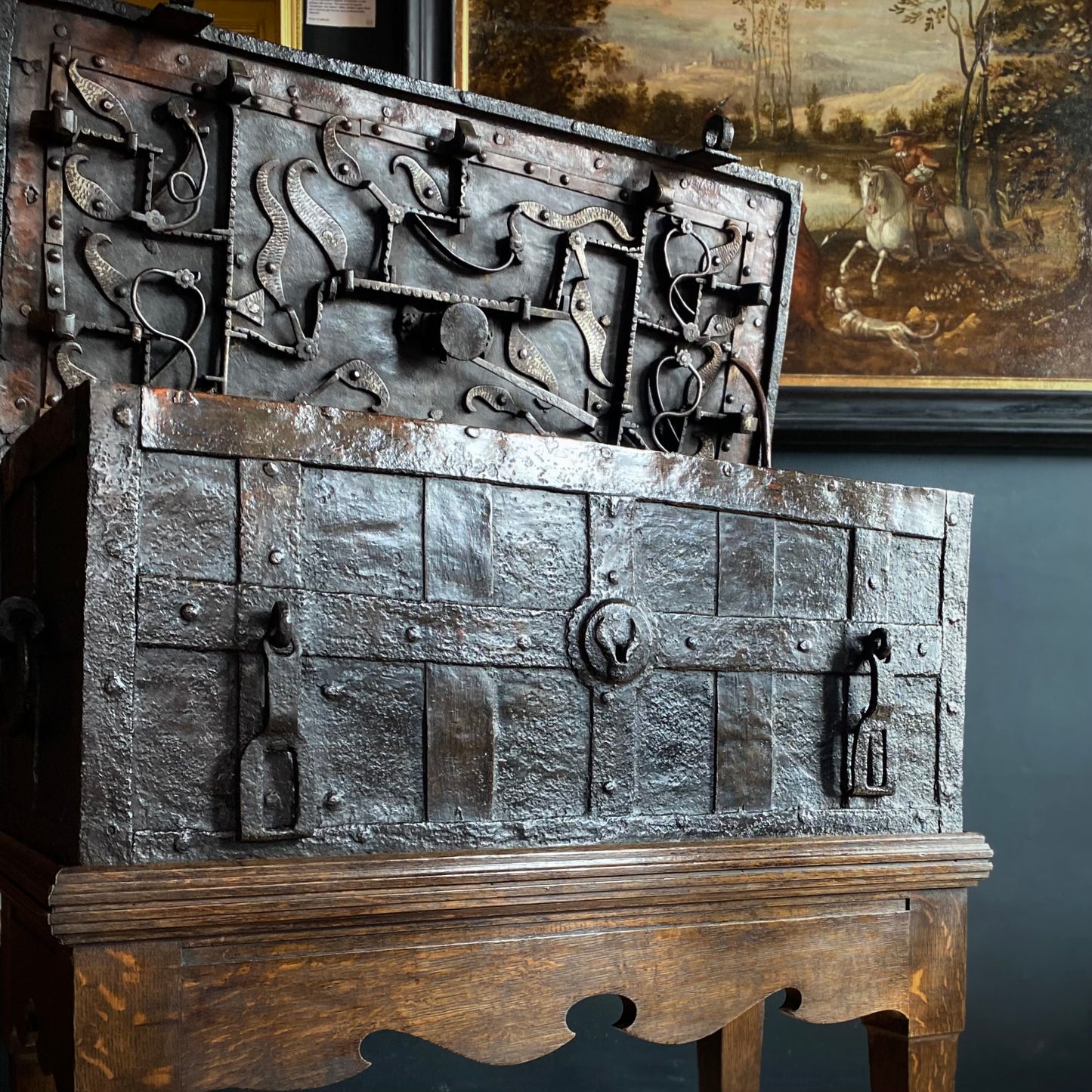 Elizabethan Iron Strongbox / Armada Chest C.1600