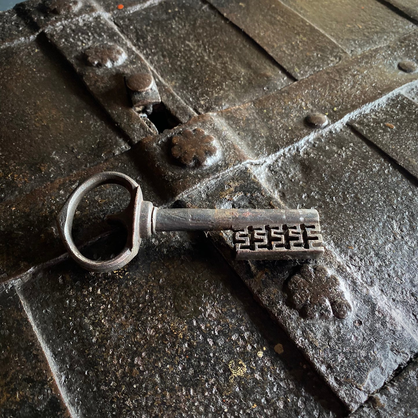 Elizabethan Iron Strongbox / Armada Chest C.1600