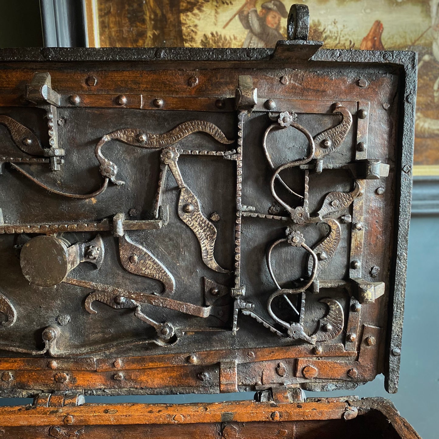 Elizabethan Iron Strongbox / Armada Chest C.1600