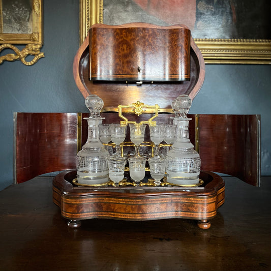 French Bird's Eye Maple Cave a Liqueur C.1850