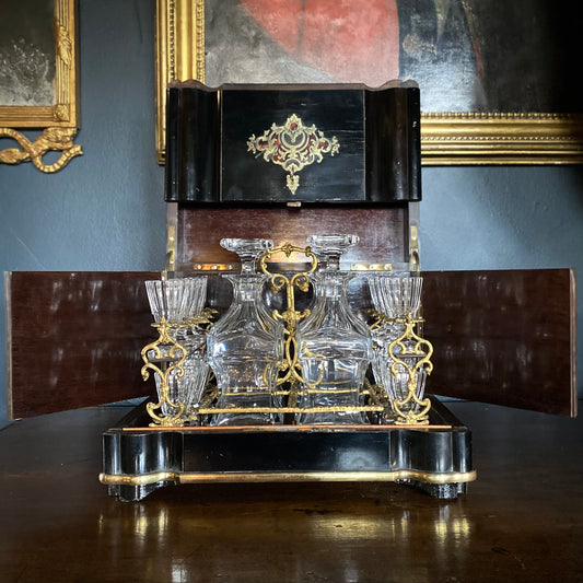 French Ebonised Cave a Liqueur C.1830