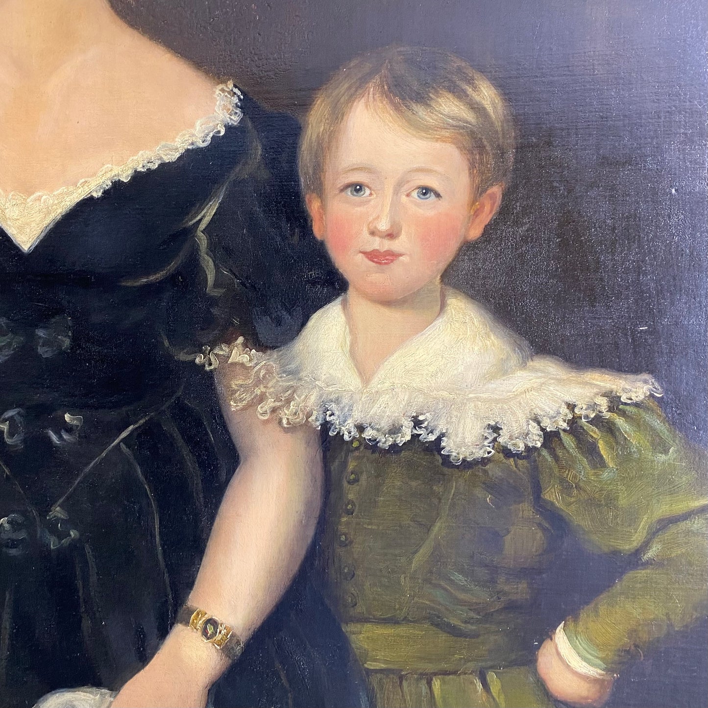 Pair of Oil on Canvas Portraits of the Chandos-Pole Family C.1825-1830