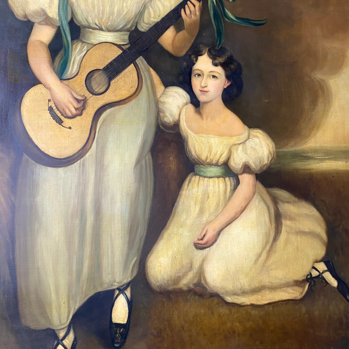 Pair of Oil on Canvas Portraits of the Chandos-Pole Family C.1825-1830