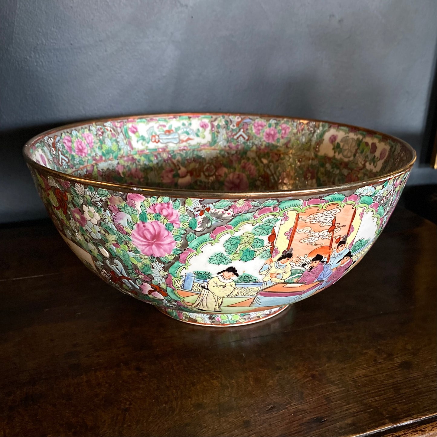 Imperial Chinese Famille Rose Punch Bowl C.1730-1740
