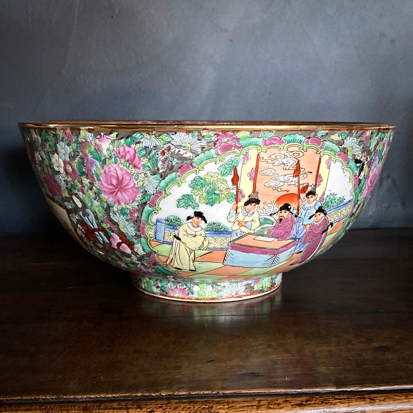 Imperial Chinese Famille Rose Punch Bowl C.1730-1740