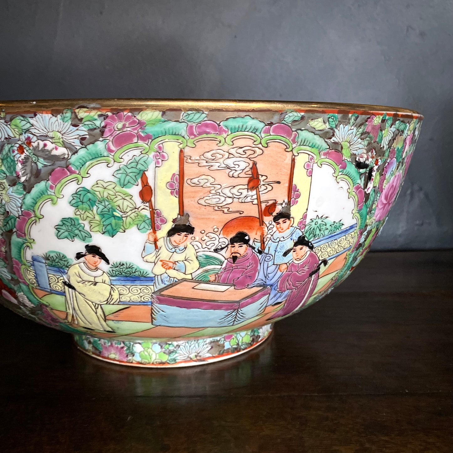 Imperial Chinese Famille Rose Punch Bowl C.1730-1740
