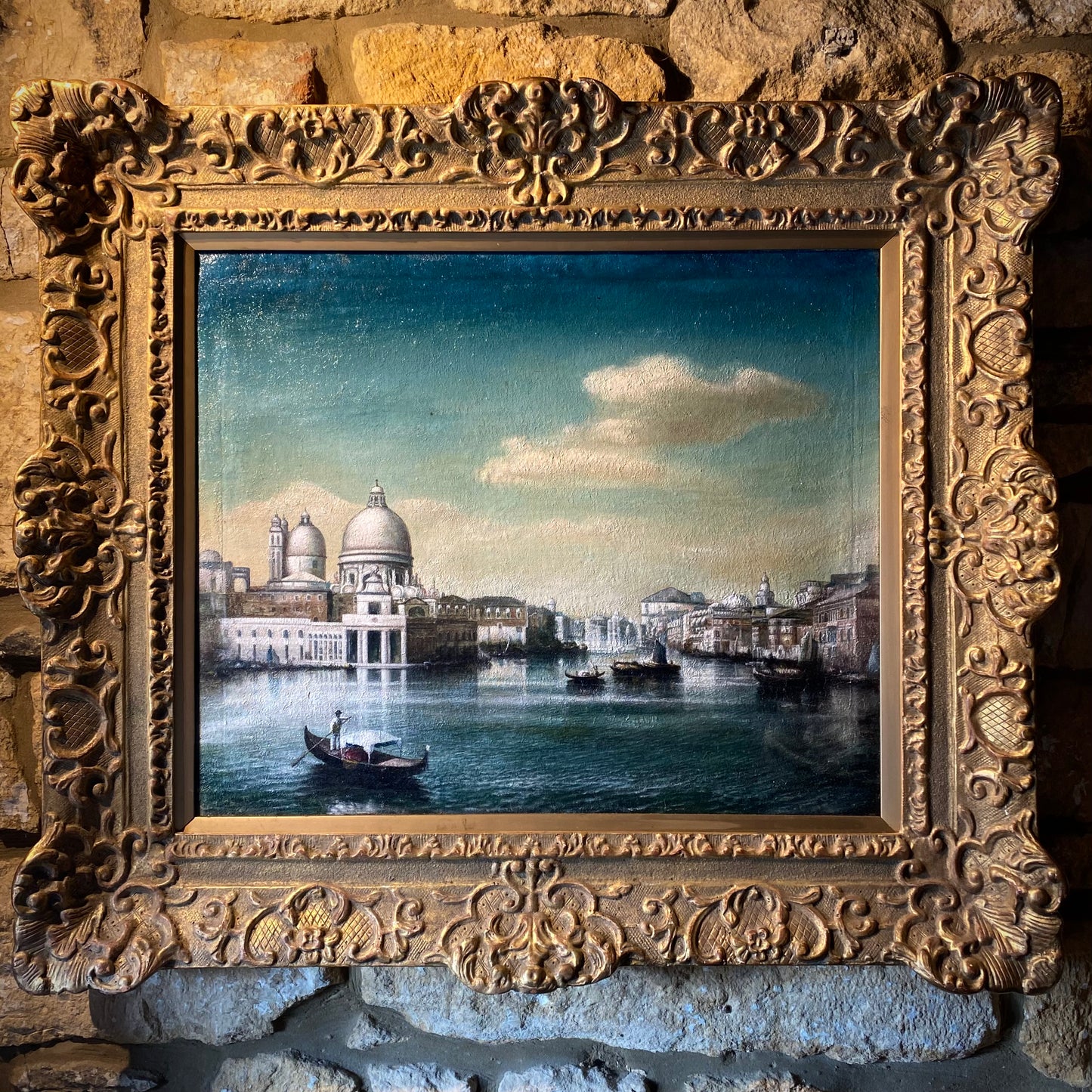 Venetian Landscape Oil on Canvas after Francesco Guardi C.1800-1810