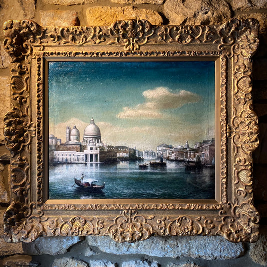 Venetian Landscape Oil on Canvas after Francesco Guardi C.1800-1810