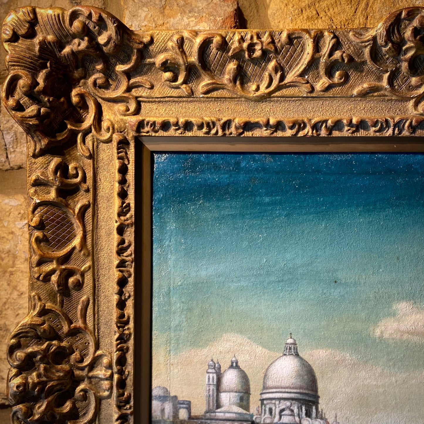 Venetian Landscape Oil on Canvas after Francesco Guardi C.1800-1810
