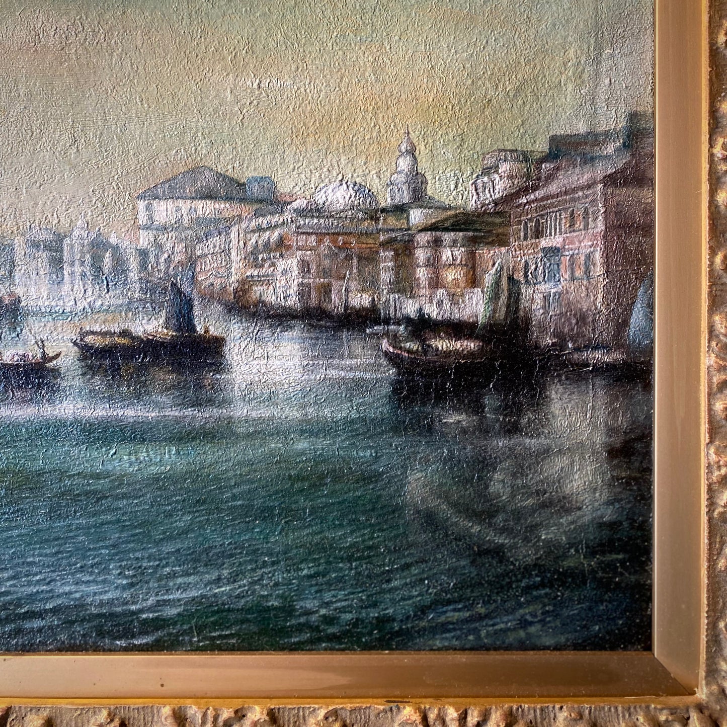 Venetian Landscape Oil on Canvas after Francesco Guardi C.1800-1810