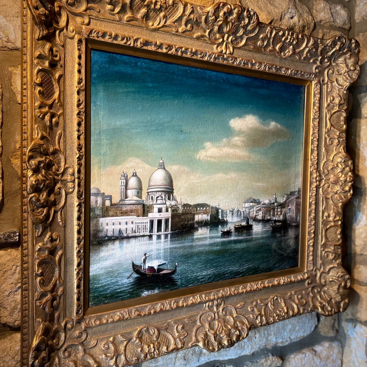 Venetian Landscape Oil on Canvas after Francesco Guardi C.1800-1810