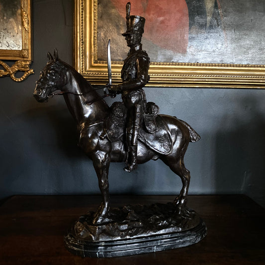 Bronze Statue of a Dragoon Officer After J.R. Skeaping