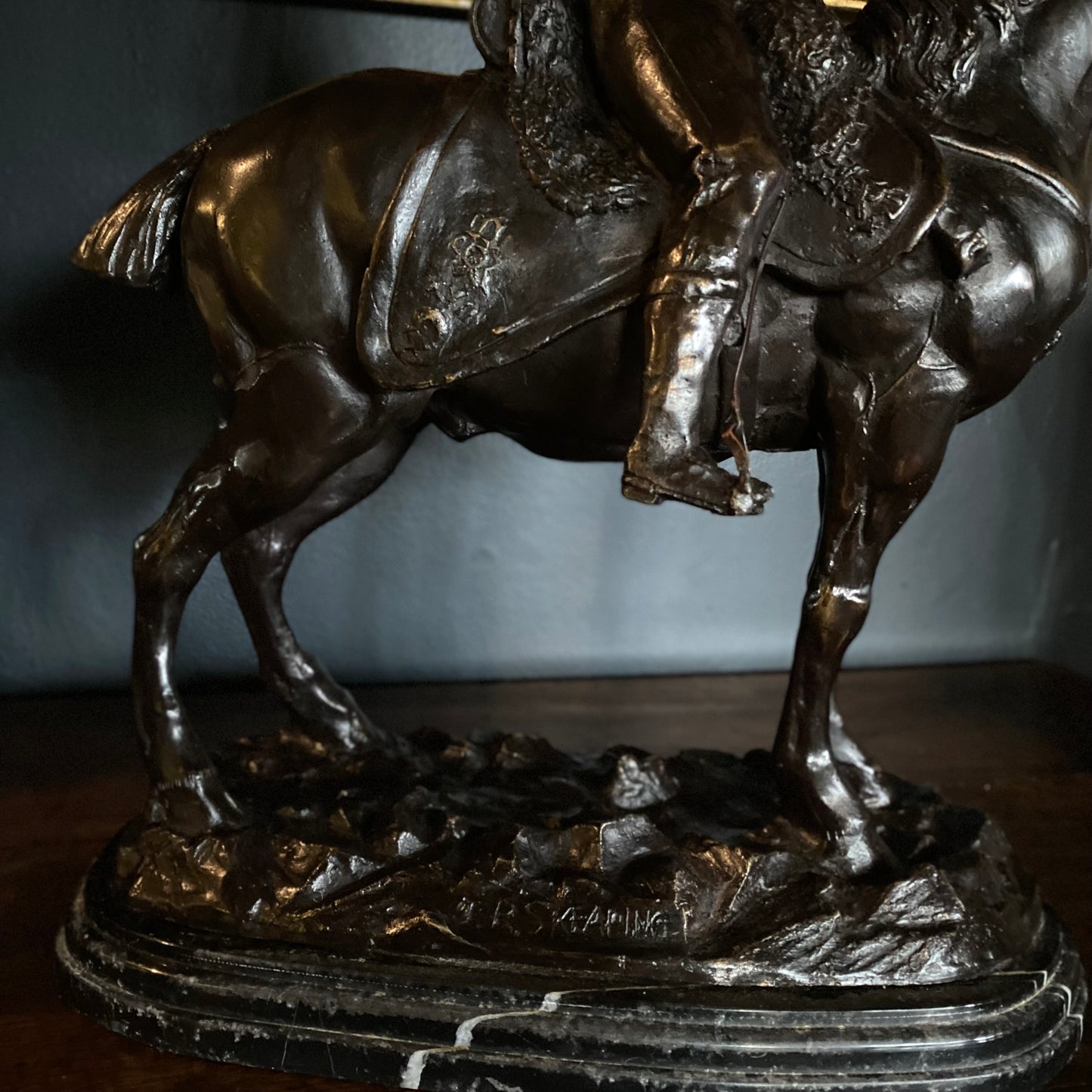 Bronze Statue of a Dragoon Officer After J.R. Skeaping