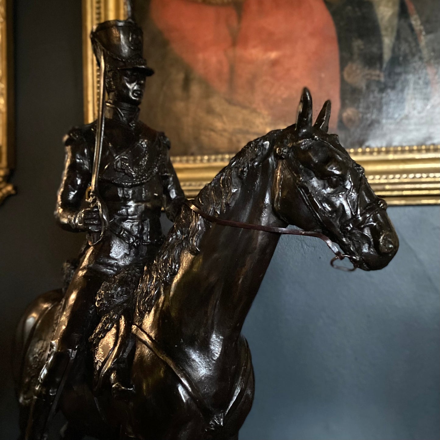 Bronze Statue of a Dragoon Officer After J.R. Skeaping