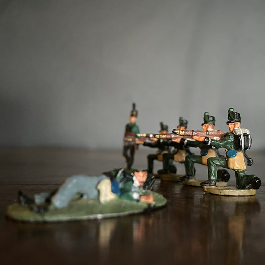 Lead Napoleonic Prussian Soldiers (Period 1805) Painted C.1950