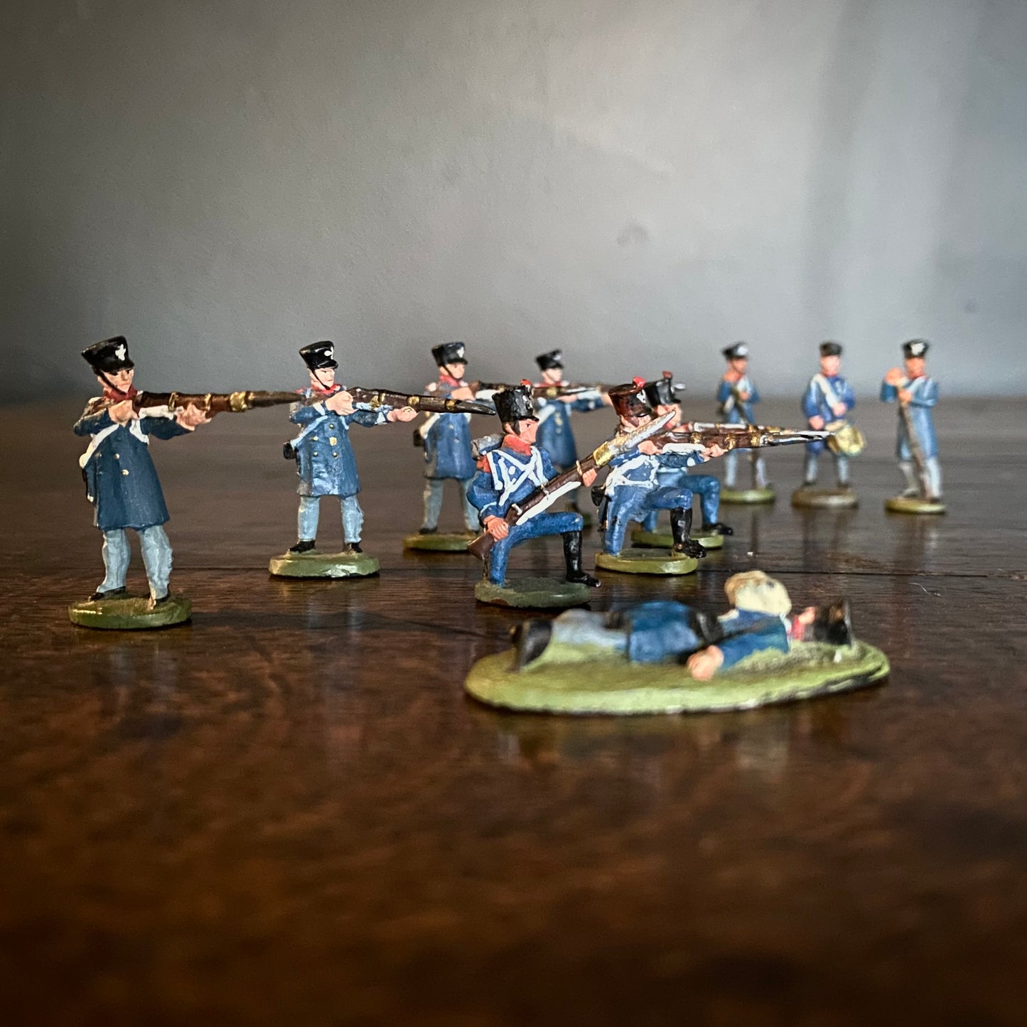 Lead Napoleonic Grenadier Company Soldiers (Period 1800-1810) Painted C.1950