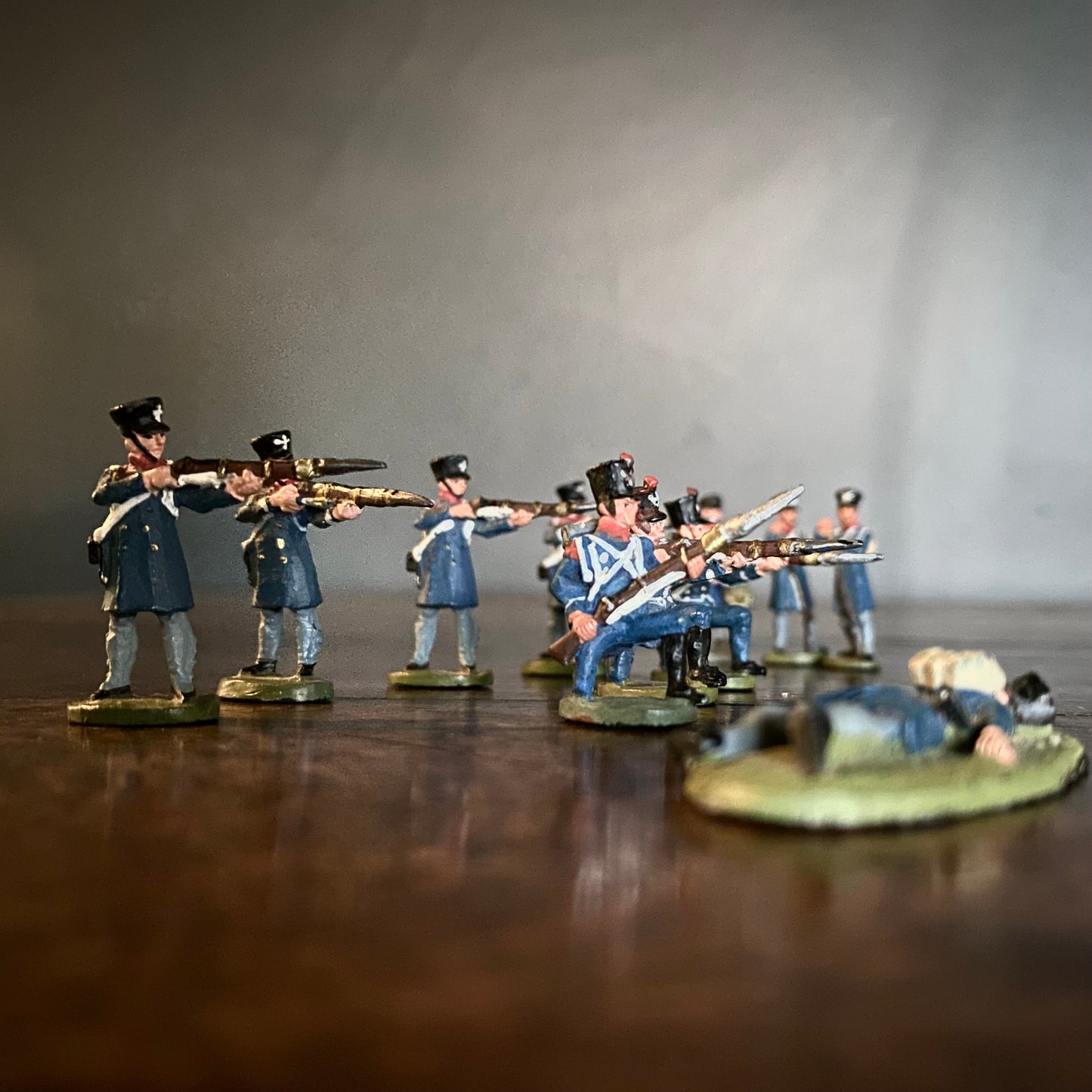 Lead Napoleonic Grenadier Company Soldiers (Period 1800-1810) Painted C.1950