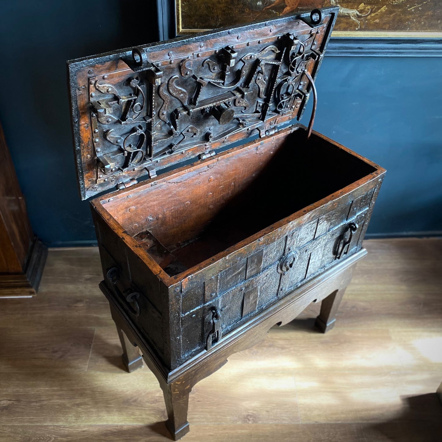 Elizabethan Iron Strongbox / Armada Chest C.1600