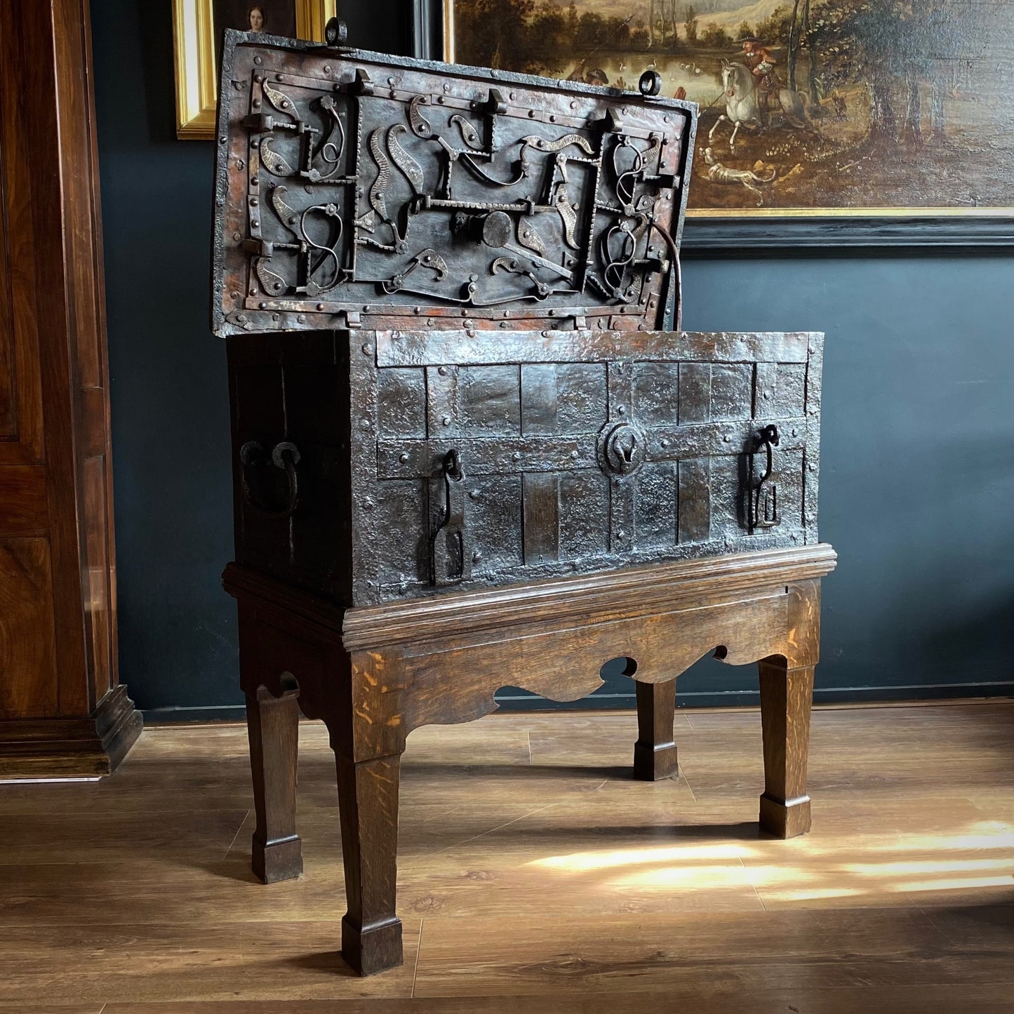 Elizabethan Iron Strongbox / Armada Chest C.1600