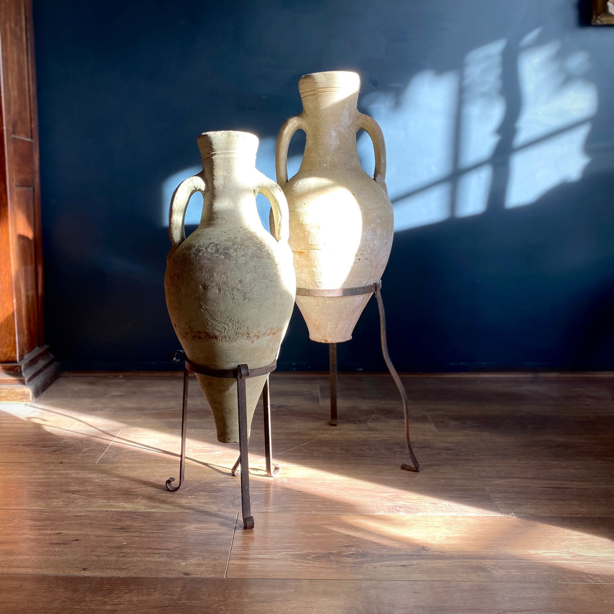 Antique Clay Amphoras After. Greek/Roman C.18th Century