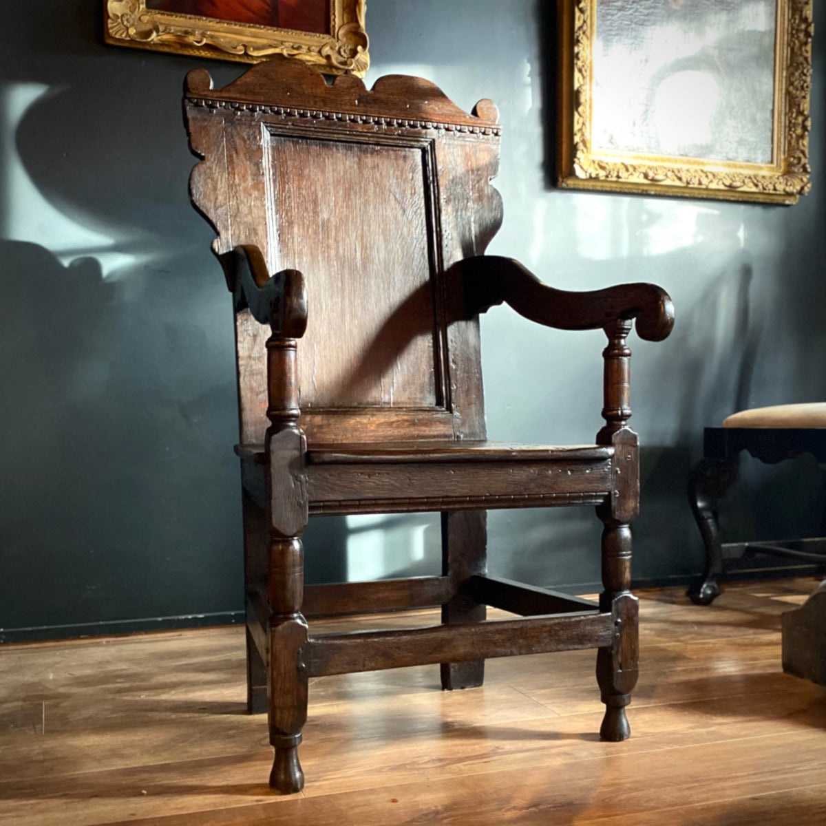 Charles I Oak Wainscot Chair C.1630-1640