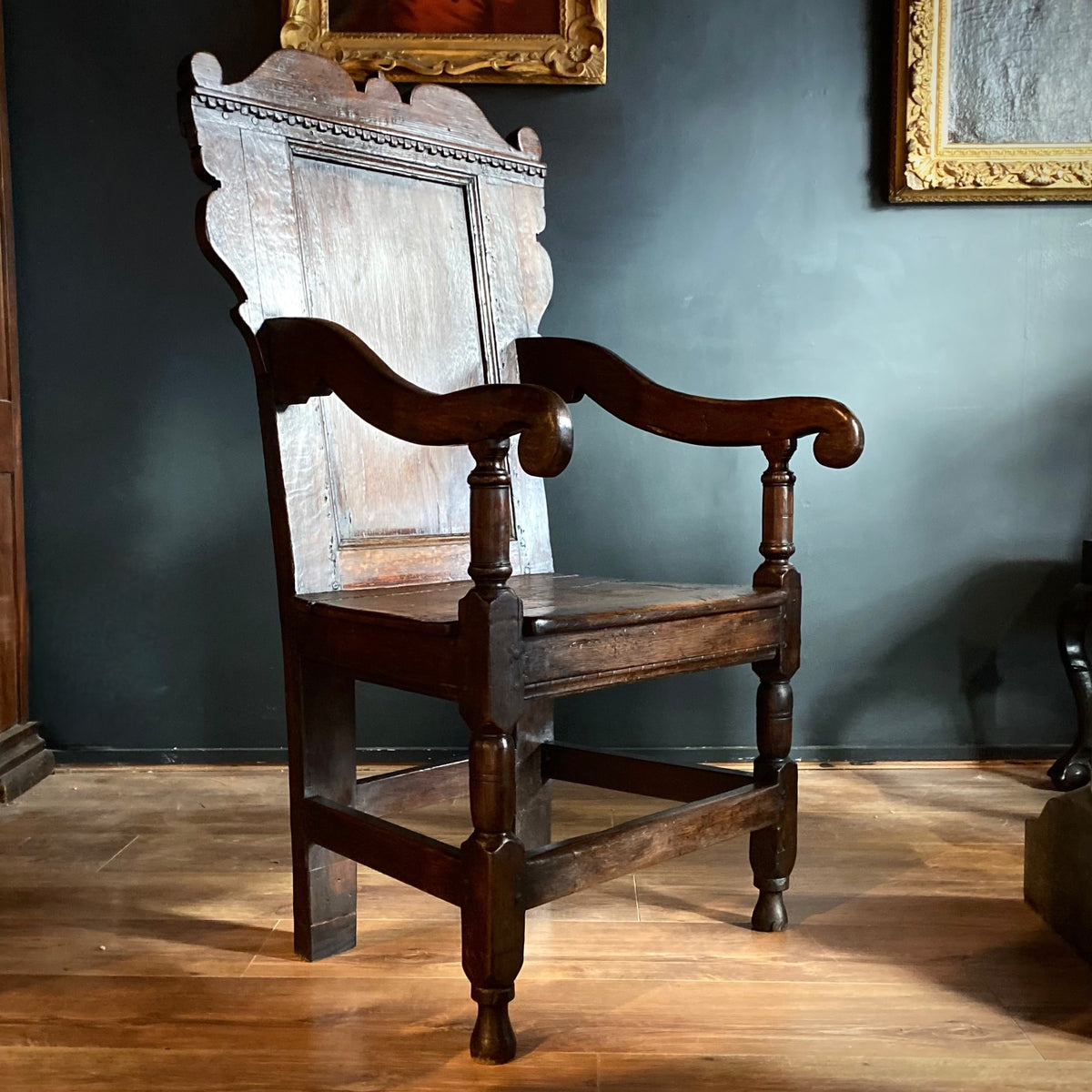 Charles I Oak Wainscot Chair C.1630-1640